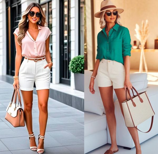 С чем носить белые шорты: лучшие образы и идеи