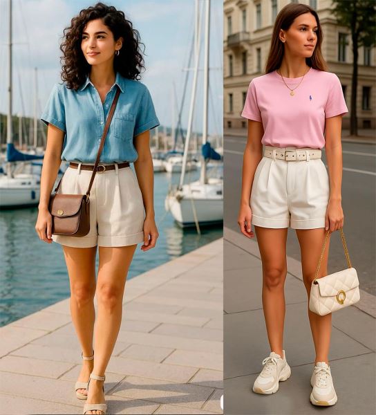 С чем носить белые шорты: лучшие образы и идеи
