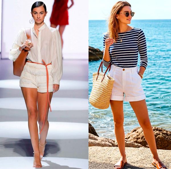 С чем носить белые шорты: лучшие образы и идеи