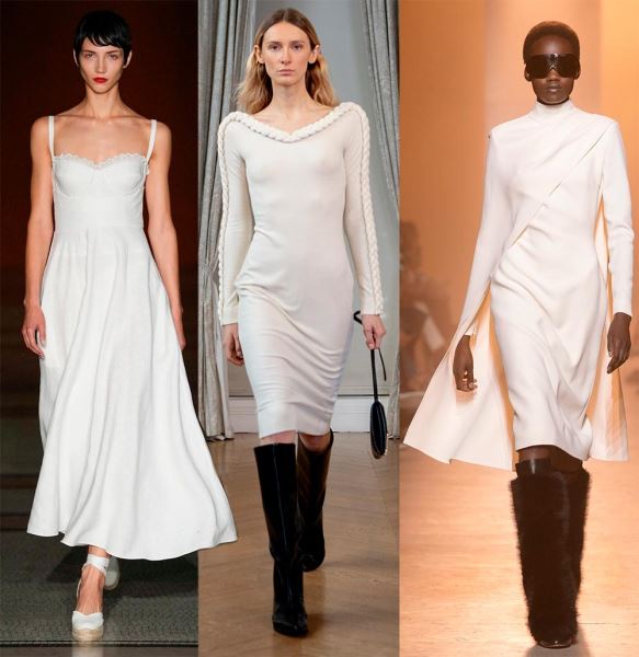 Модные белые платья: элегантные и нарядные модели