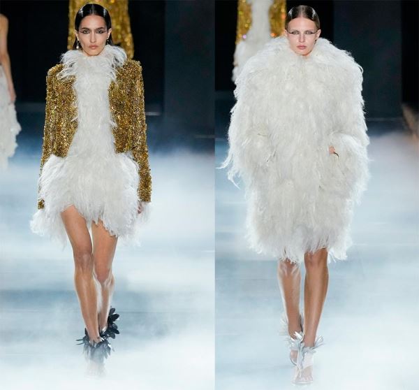 Перья как декор одежды 2025: актуальная модная тенденция