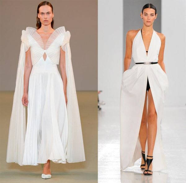 Модные белые платья: элегантные и нарядные модели