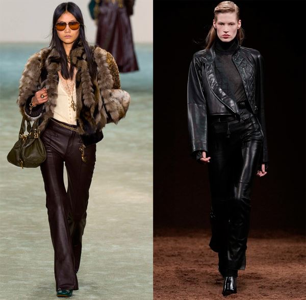 Кожаные платья, юбки, шорты и верхняя одежда 2025-2026